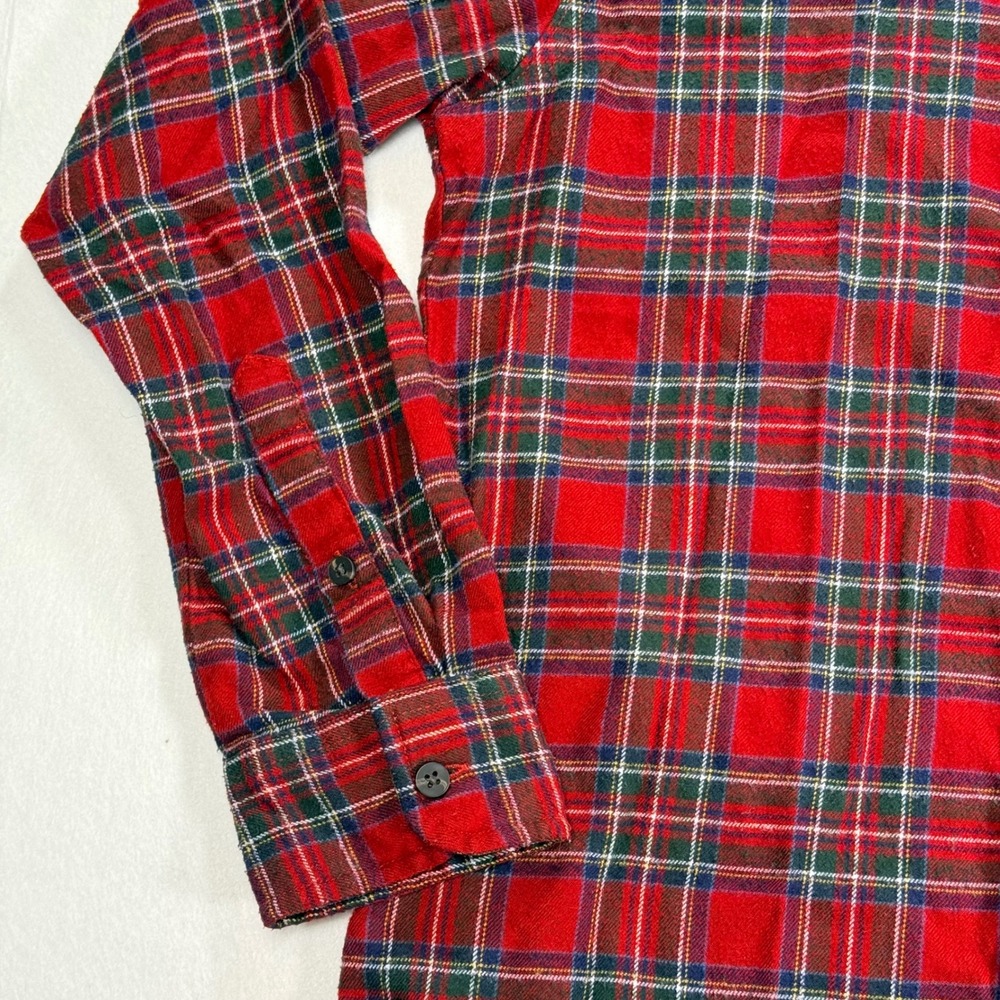 Abercrombie & Fitch Soft Collection Red Plaid Flannel Shirt Women XS Long Sleeve - Picture 10 of 16